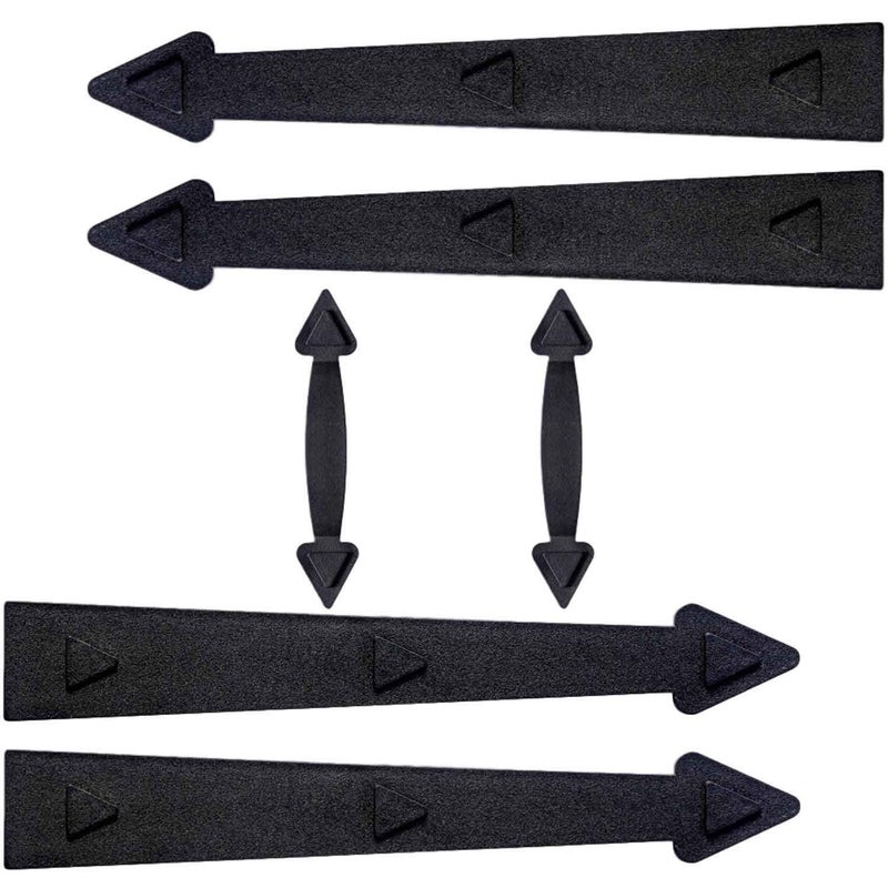Merhoff & Larkin Magnetic Garage Door Handles | Decorative Faux Hinges Hardware Kit | Six Piece Black Accessories Set | Decor Accents That Give a Beautiful Design and are Easy to Install - Image 4